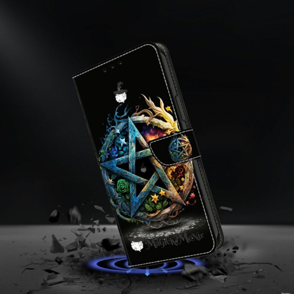Leren Hoesje Xiaomi Redmi Note 15 5g Pentagram Bescherming Hoesje