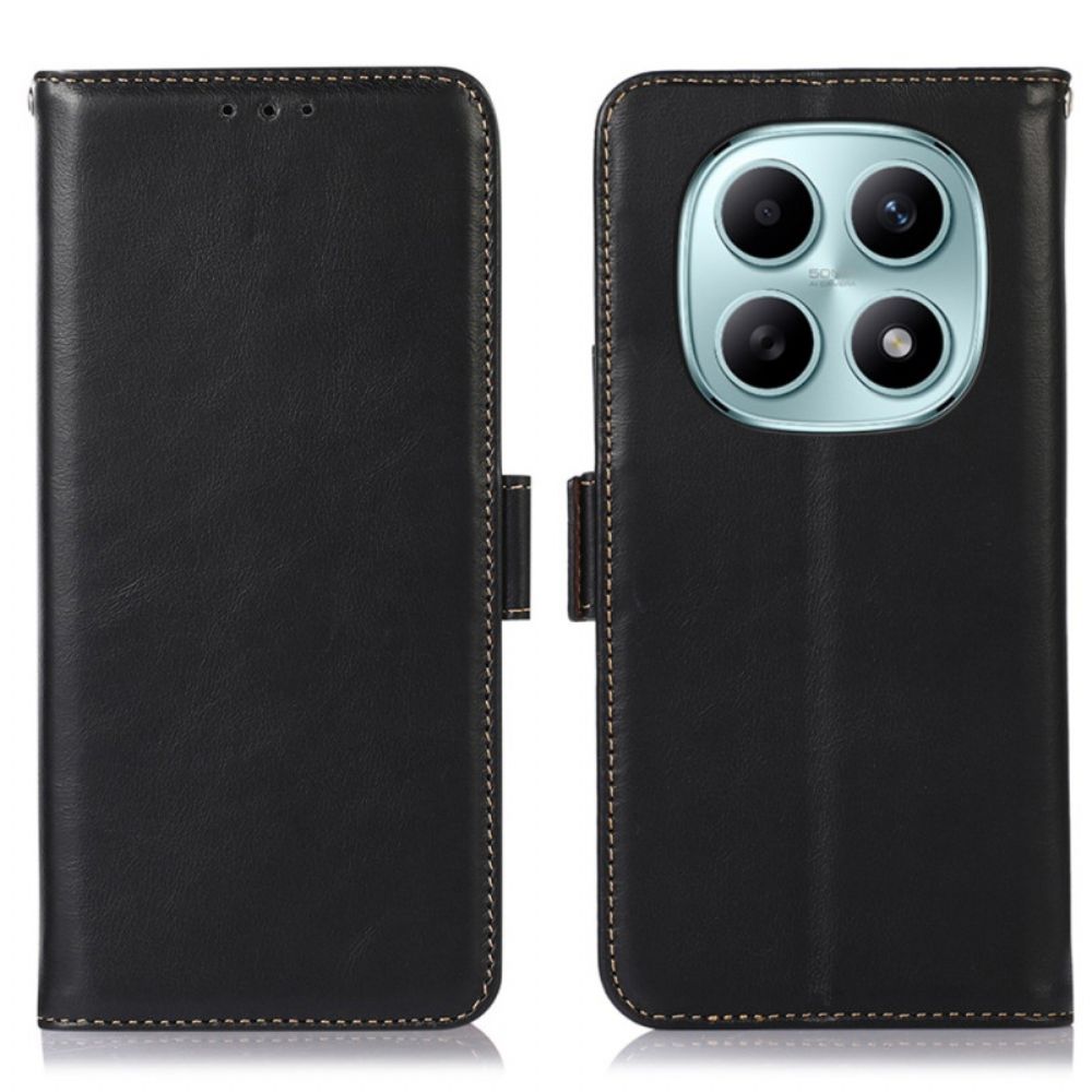 Leren Hoesje Xiaomi Redmi Note 15 5g Rfid-blokkerend Echt Leer