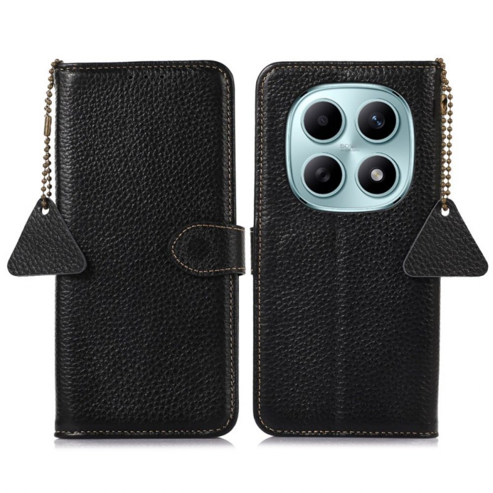 Leren Hoesje Xiaomi Redmi Note 15 5g Rfid-blokkerend Leer Bescherming Hoesje