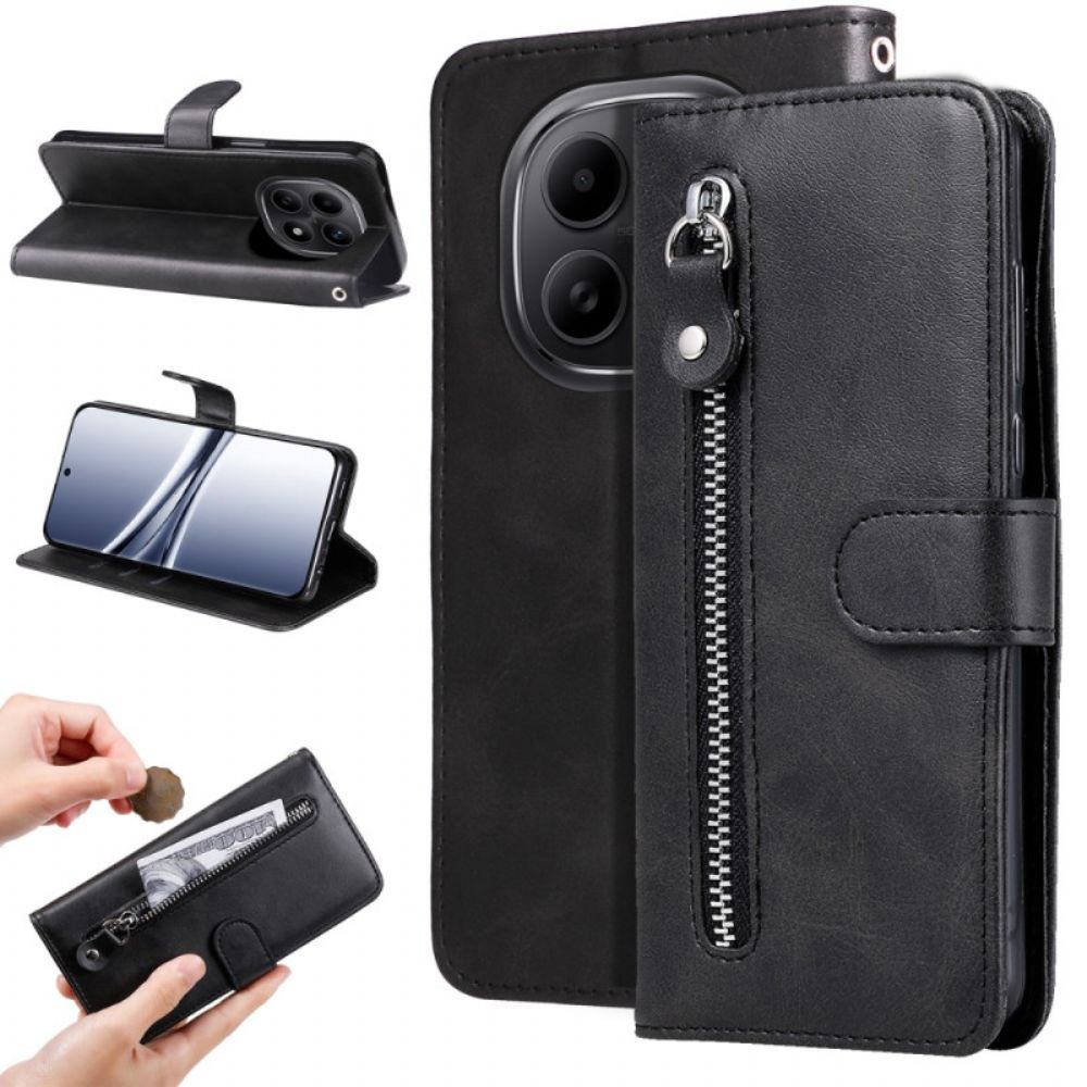 Leren Hoesje Xiaomi Redmi Note 15 5g Vak Met Rits Bescherming Hoesje