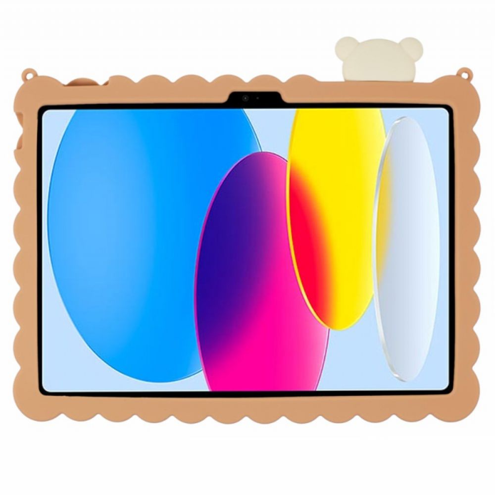 Cover Hoesje iPad (2025) Telefoonhoesje Standaard Met Biscuitdesign En Schouderband