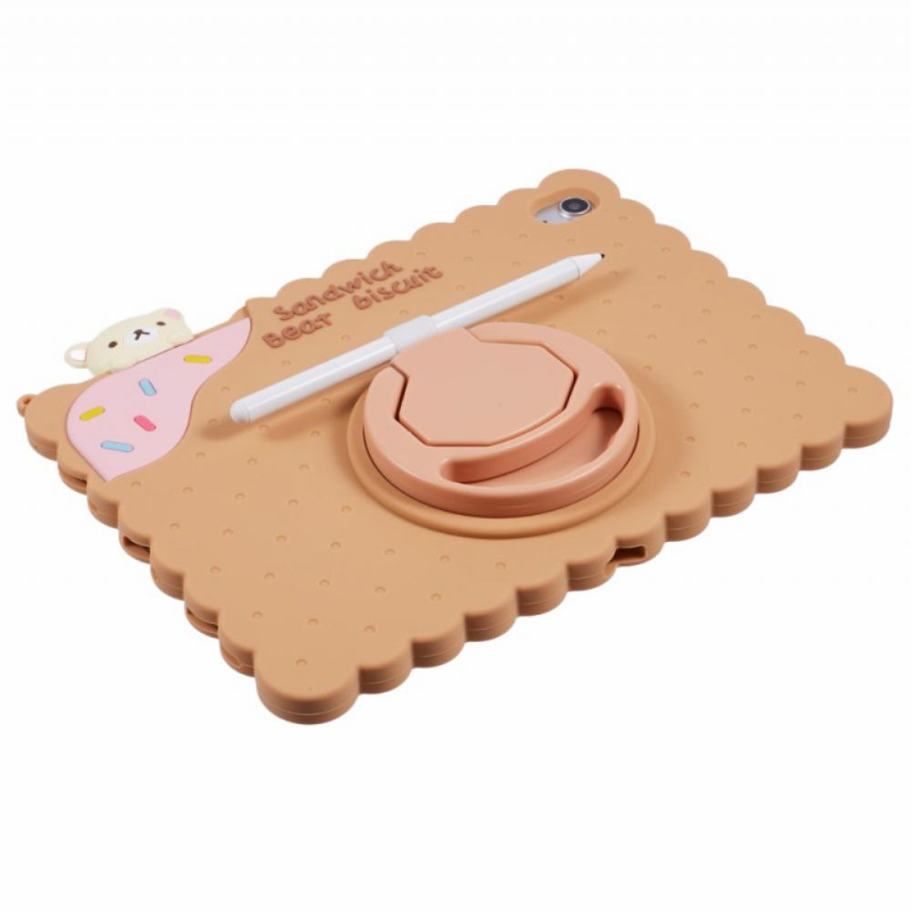 Cover Hoesje iPad (2025) Telefoonhoesje Standaard Met Biscuitdesign En Schouderband