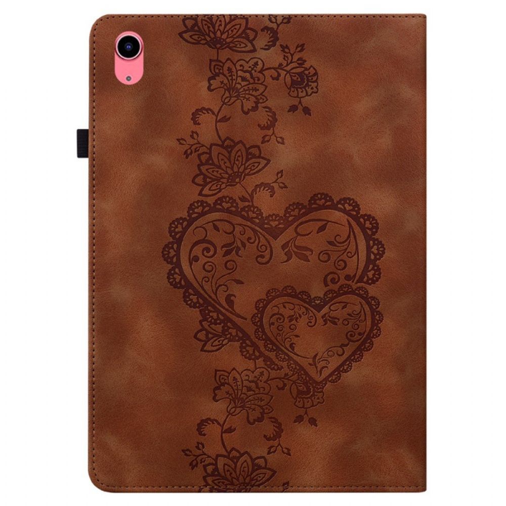 Cover iPad (2025) Hartjes Met Stylushouder Bescherming Hoesje