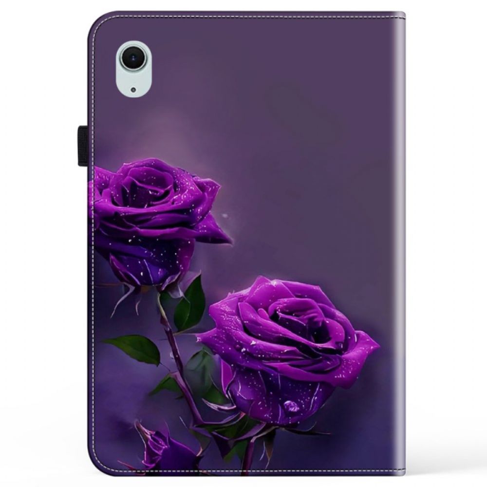 Cover iPad (2025) Paarse Rozen