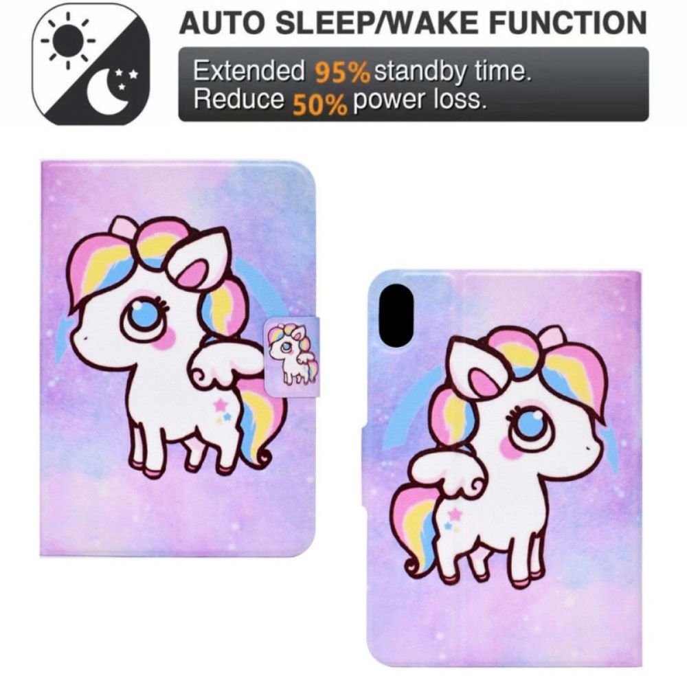 Folio-hoesje iPad (2025) Telefoonhoesje Tekening Van Eenhoorn