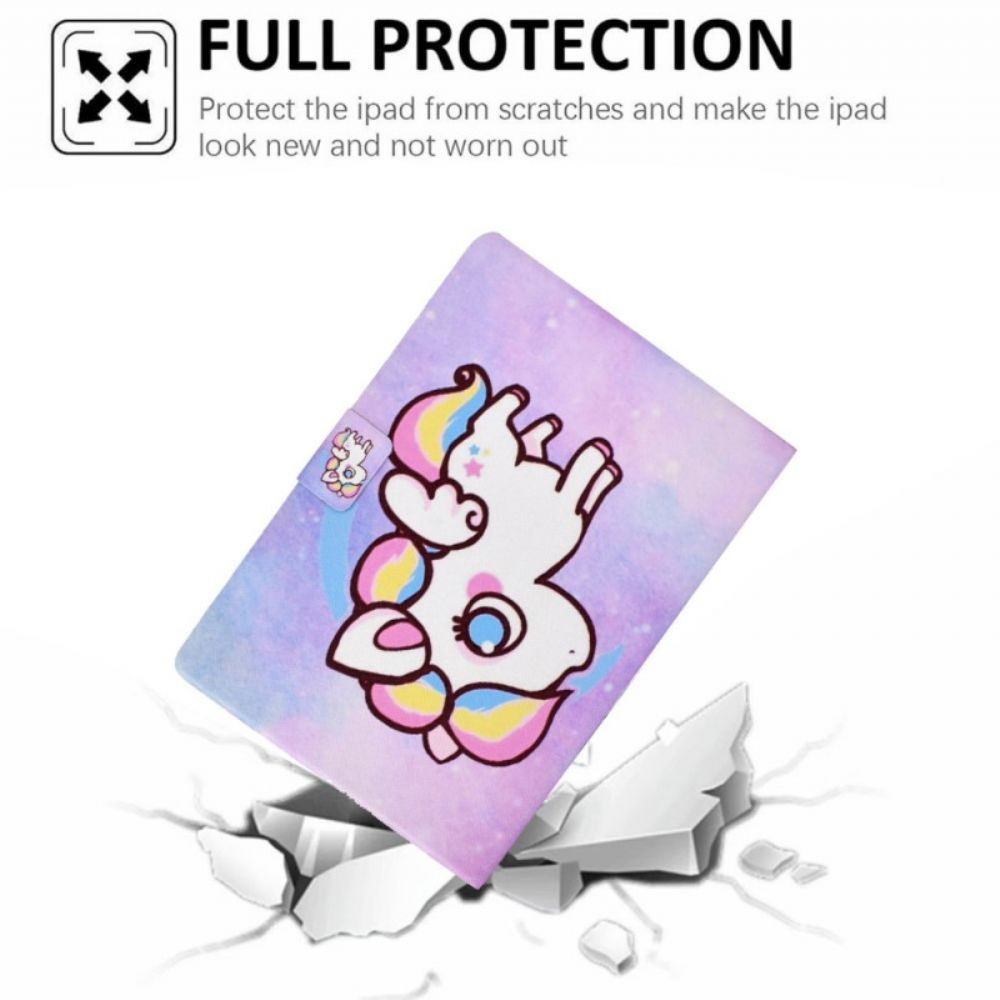 Folio-hoesje iPad (2025) Telefoonhoesje Tekening Van Eenhoorn