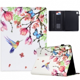 Hoesje Case iPad (2025) Bloemen- En Vogelpatroon