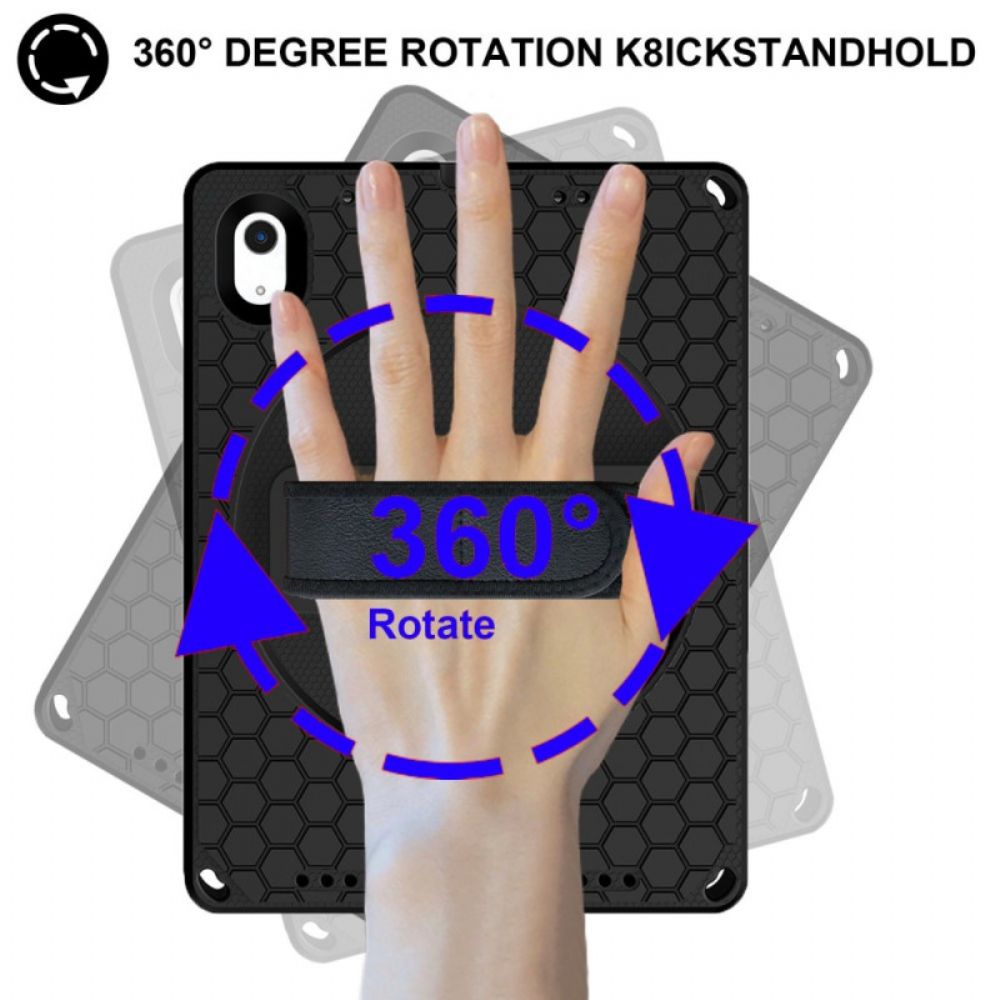 Hoesje iPad (2025) Eva Met Band Standaard En Schouderband