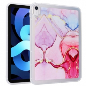 Hoesje iPad (2025) Siliconen Marmerdesign Bescherming Hoesje