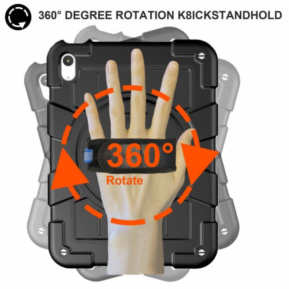 Hoesje iPad (2025) Stevige Draaibare Riem En Standaard