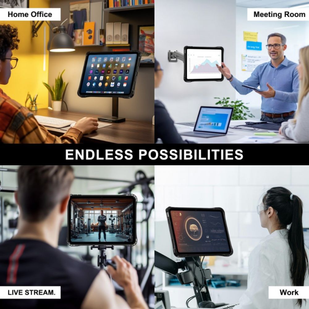 Hoesje iPad (2025) Transparante Geïntegreerde Standaard Bescherming Hoesje