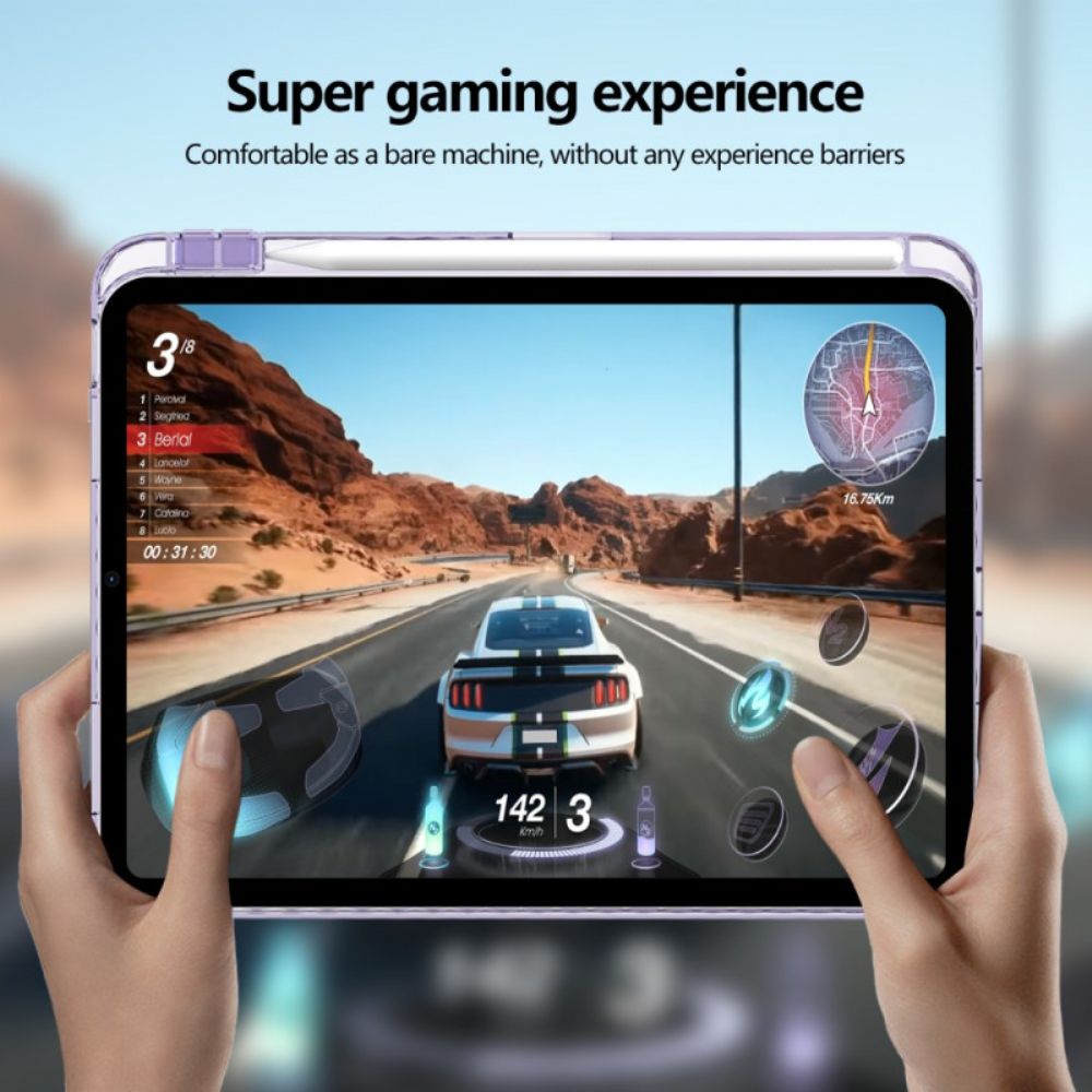 Hoesje iPad (2025) Transparante Stylushouder Bescherming Hoesje