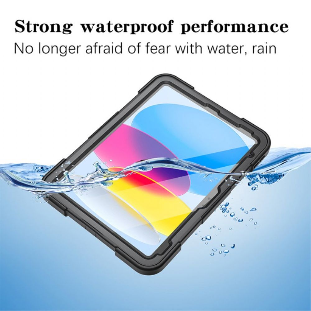 Ip68 Waterdichte Hoes Voor iPad (2025) / 10.9 (2022) Ip68 Waterdichte Standaard En Draagkoord