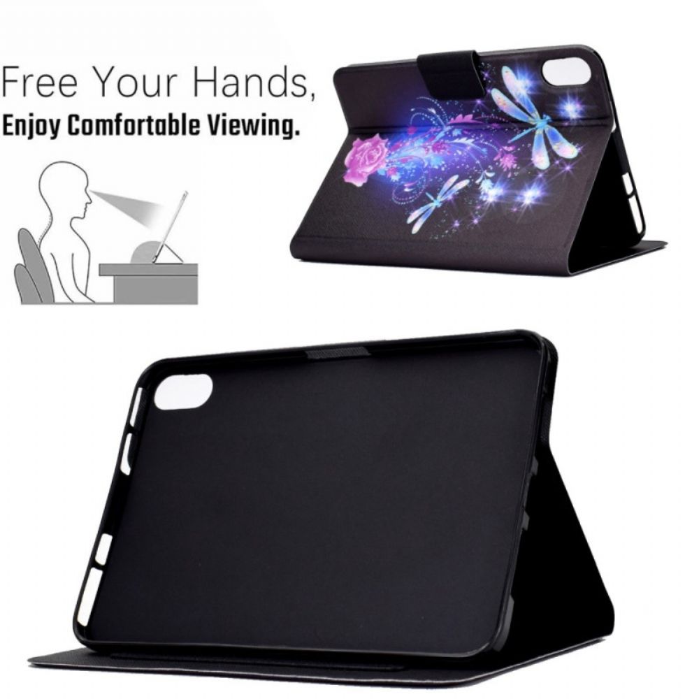 Leren Hoesje iPad (2025) Vlinder Sprookje Bescherming Hoesje