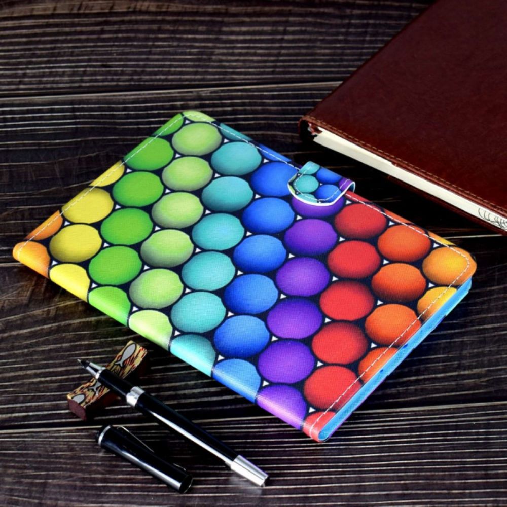 Leren Hoesje Voor iPad (2025) Geometrisch Ontwerp