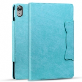 Leren Hoesje Voor iPad (2025) Magnetische Sluiting Met Kattendesign