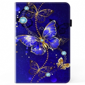 Cover Xiaomi Pad 7 / 7 Pro Blauwe Vlinders En Diamanten
