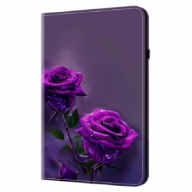 Cover Xiaomi Pad 7 / 7 Pro Paarse Rozen Bescherming Hoesje