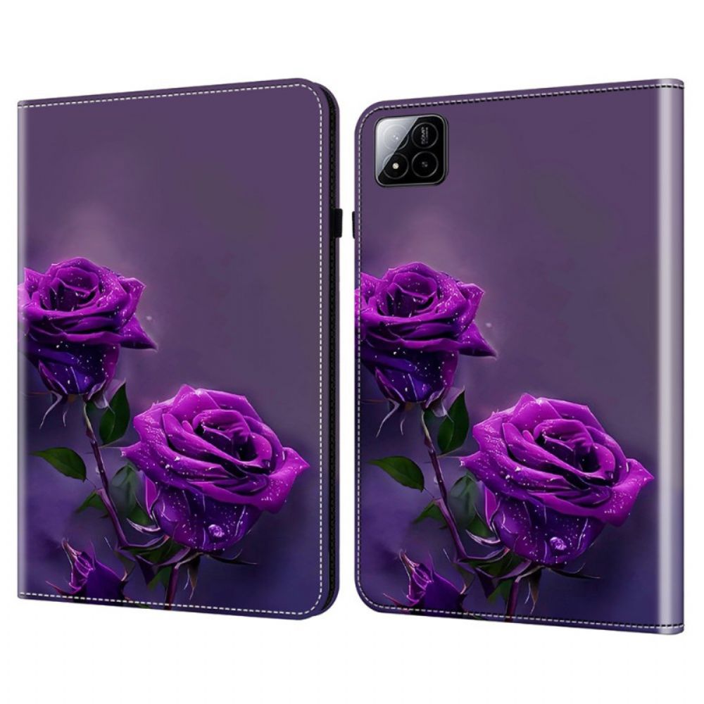 Cover Xiaomi Pad 7 / 7 Pro Paarse Rozen Bescherming Hoesje