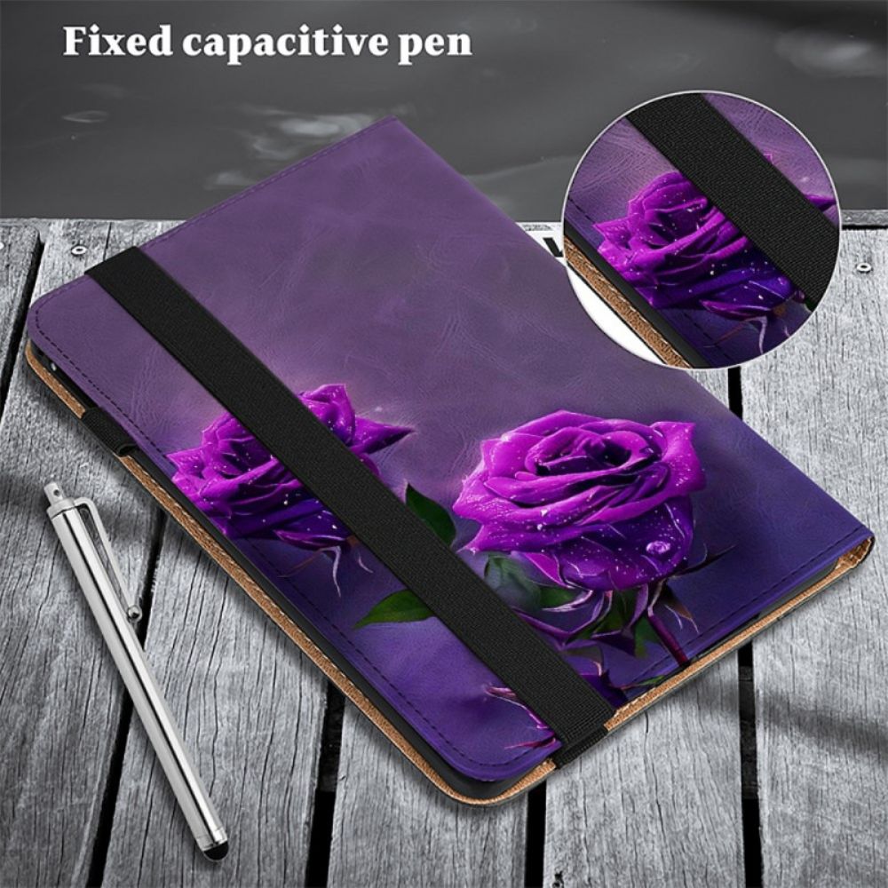 Cover Xiaomi Pad 7 / 7 Pro Paarse Rozen Bescherming Hoesje