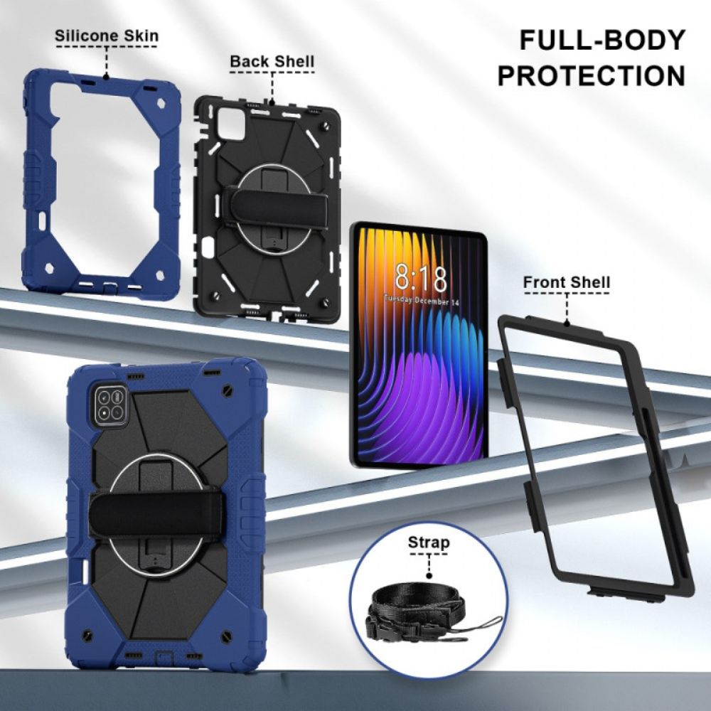 Hoesje Xiaomi Pad 7 / 7 Pro Volledige Bescherming Met Schouderband