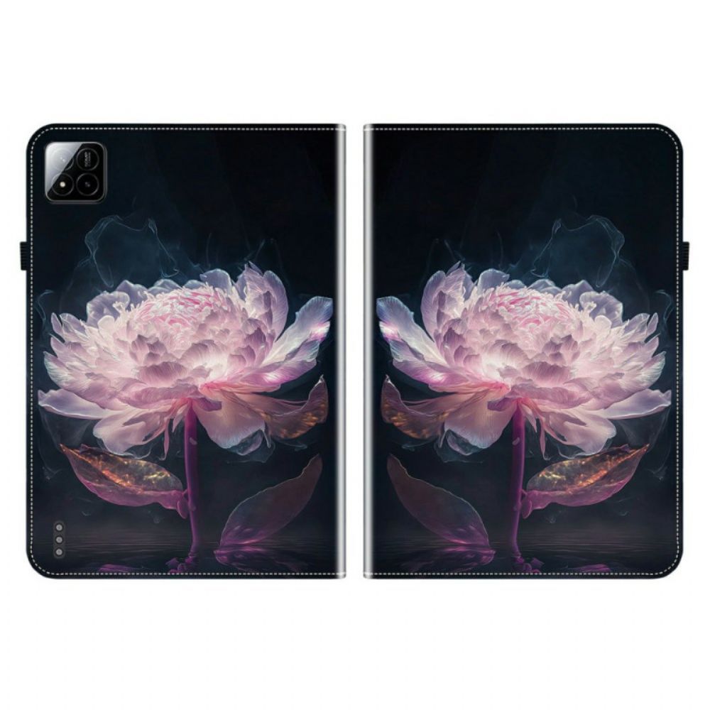 Leren Hoesje Xiaomi Pad 7 / 7 Pro Pioenroos Bescherming Hoesje