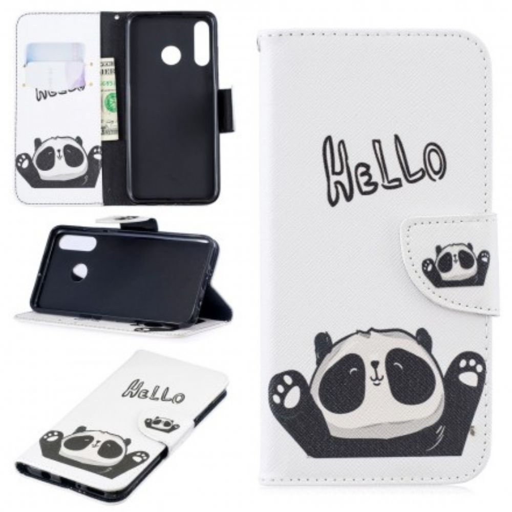 Folio-hoesje voor Huawei P30 Lite Hallo Panda