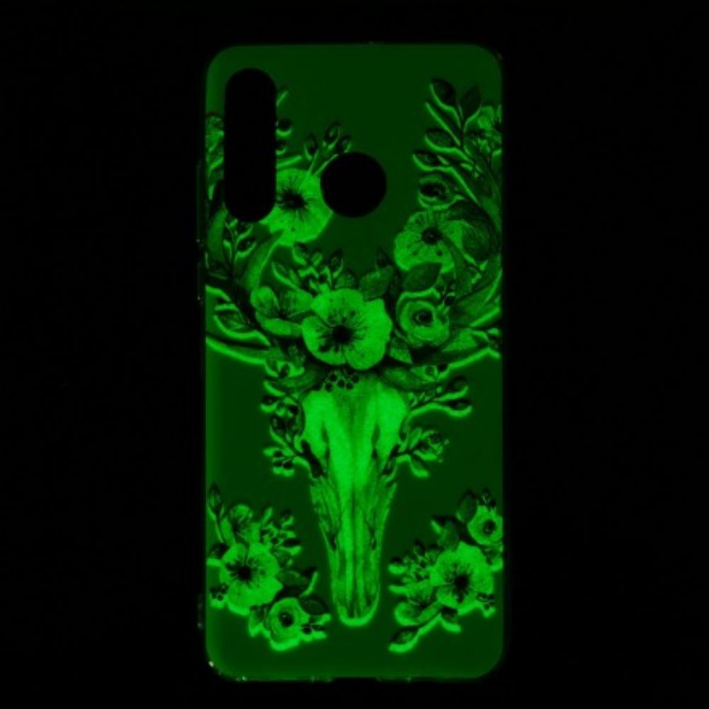 Hoesje voor Huawei P30 Lite Fluorescerende Bloem Eland
