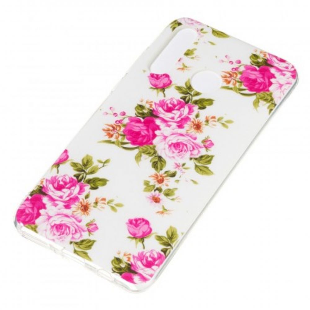 Hoesje voor Huawei P30 Lite Fluorescerende Vrijheidsbloemen