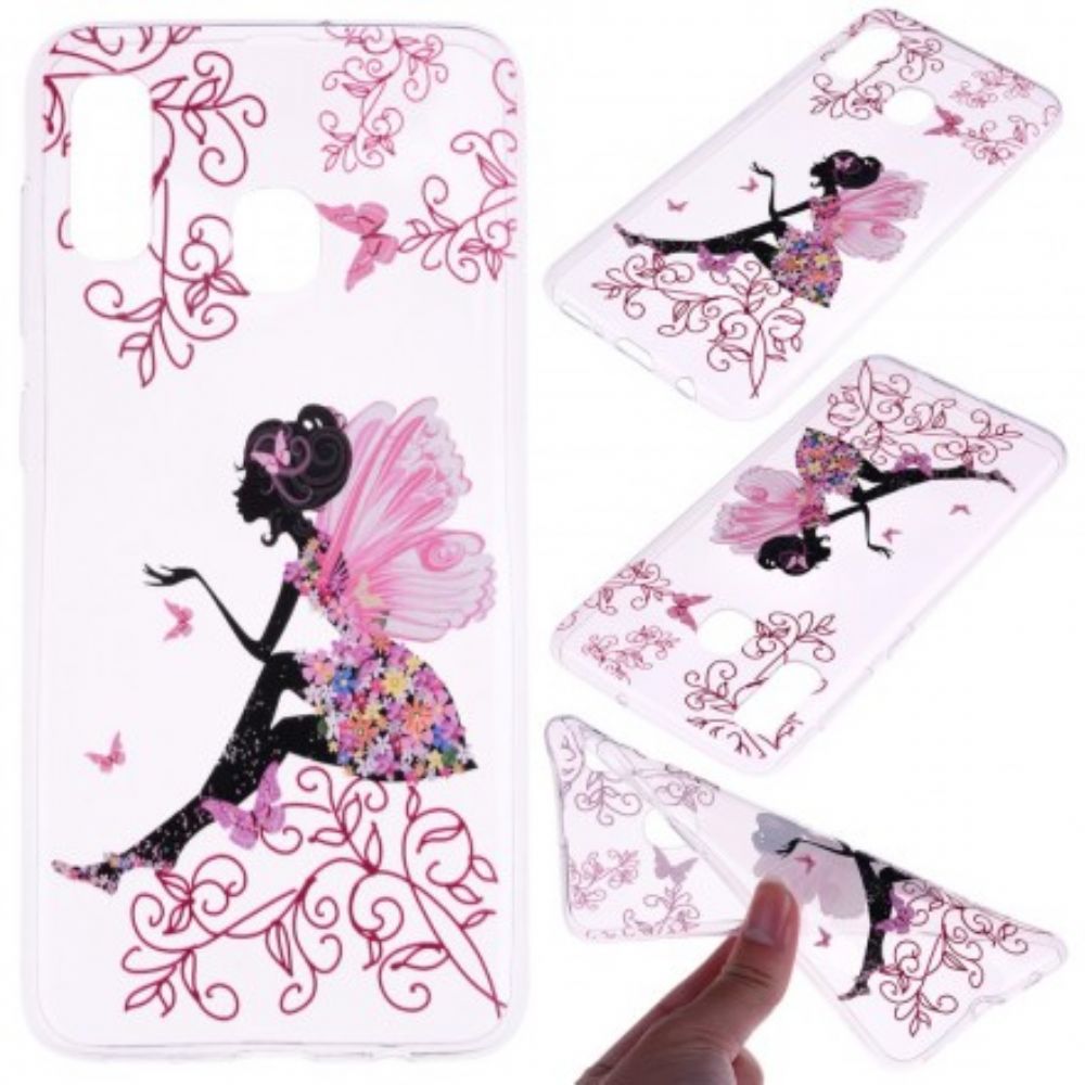Hoesje voor Huawei P30 Lite Transparante Bloemenfee