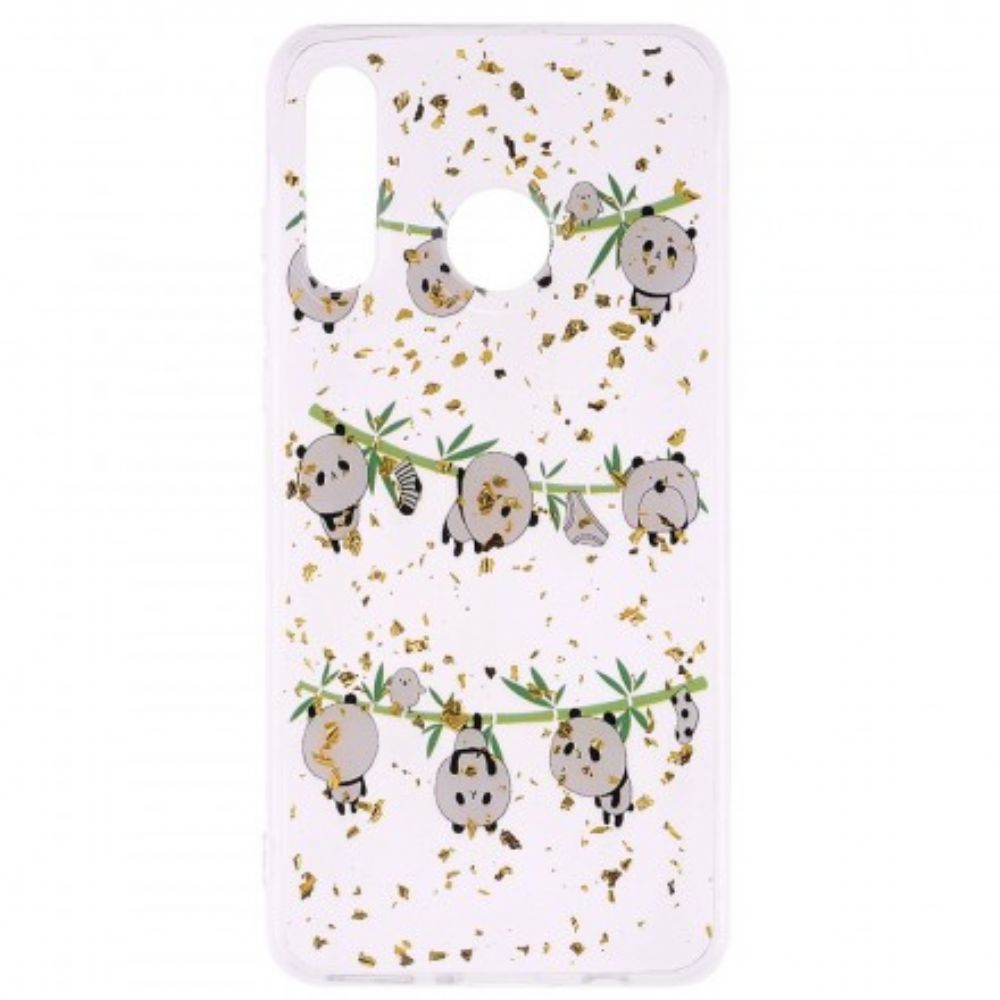 Telefoonhoesje voor Huawei P30 Lite Panda's Aan De Waslijn