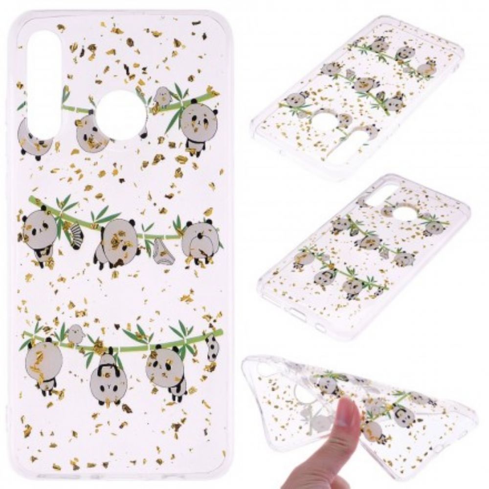 Telefoonhoesje voor Huawei P30 Lite Panda's Aan De Waslijn