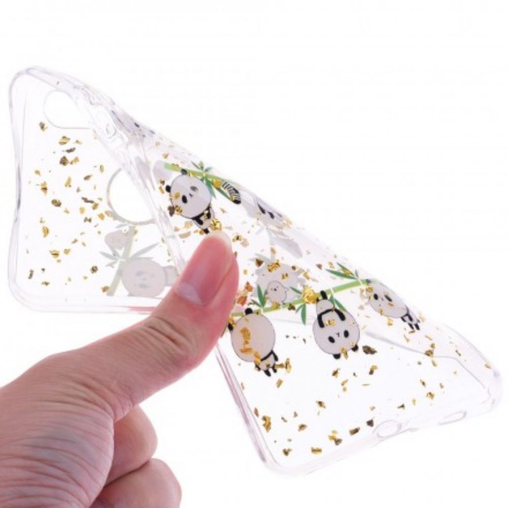 Telefoonhoesje voor Huawei P30 Lite Panda's Aan De Waslijn
