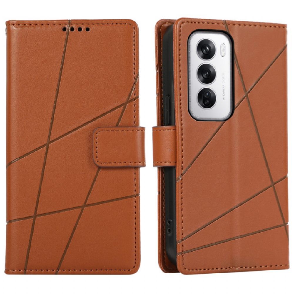 Folio-hoesje Oppo Reno 12 5g Telefoonhoesje Straplijnen