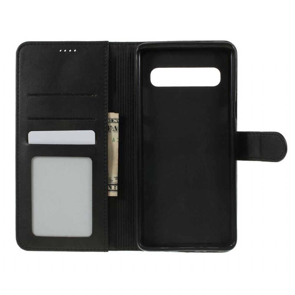 Leren Hoesje voor Samsung Galaxy S10 5G Lc.imeeke Leereffect