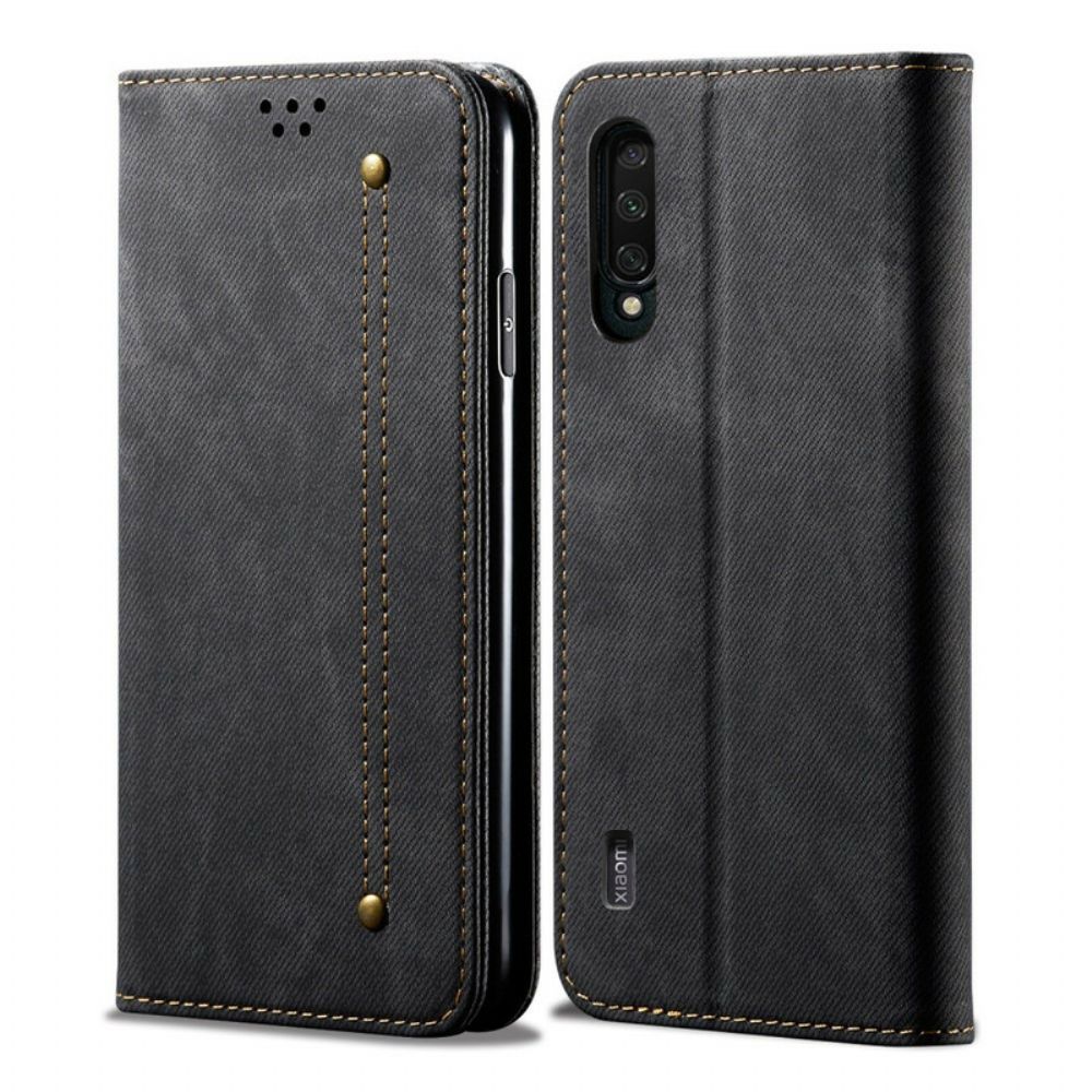 Bescherming Hoesje voor Xiaomi Mi A3 Folio-hoesje Denim Stof