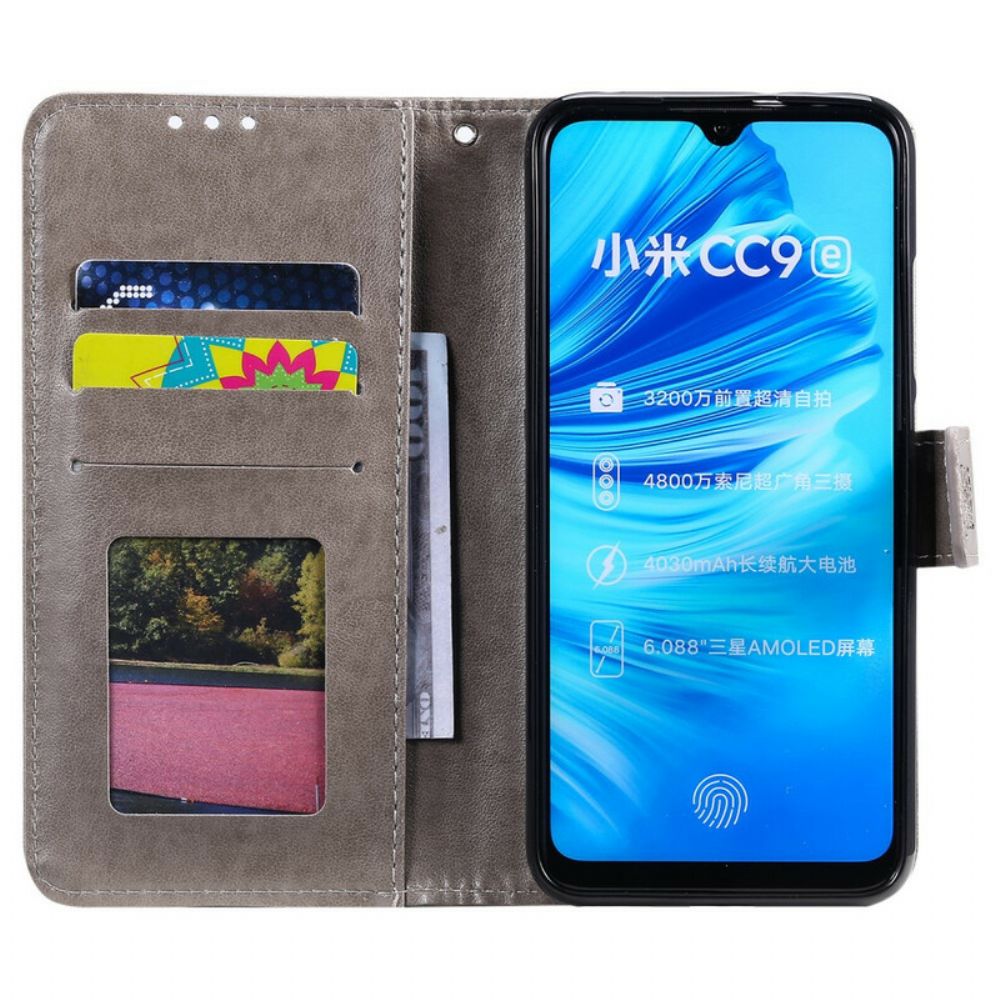 Folio-hoesje voor Xiaomi Mi A3 Met Ketting Amoureuze Uilen Met Bandjes
