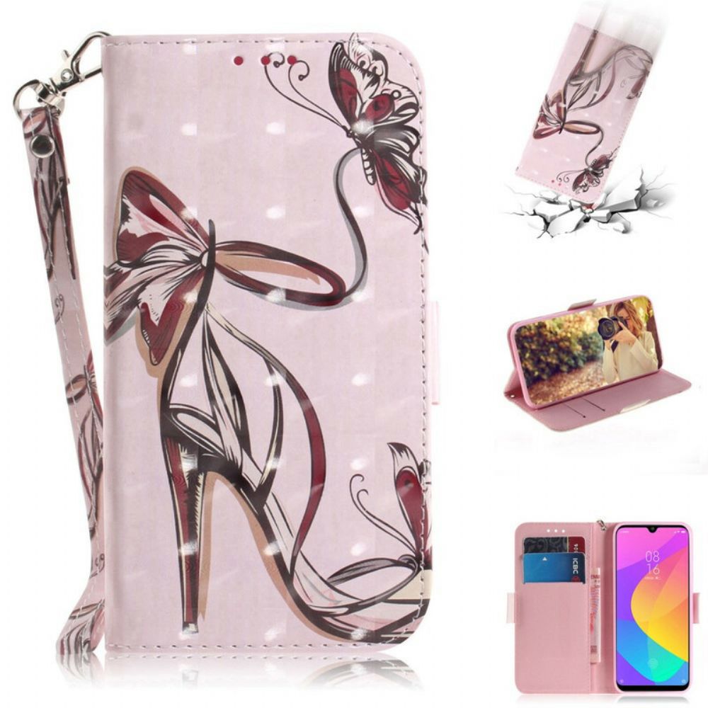 Folio-hoesje voor Xiaomi Mi A3 Met Ketting Bandpomp