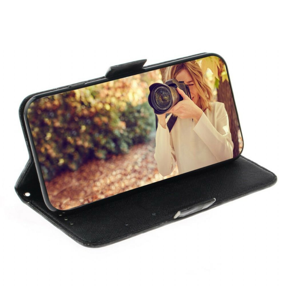 Folio-hoesje voor Xiaomi Mi A3 Met Ketting Thong Safari Dieren