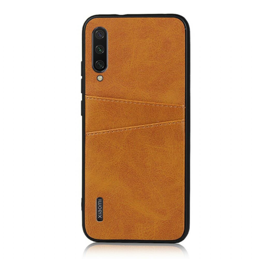 Hoesje voor Xiaomi Mi A3 Dubbele Kaarthouder Met Leerstructuur