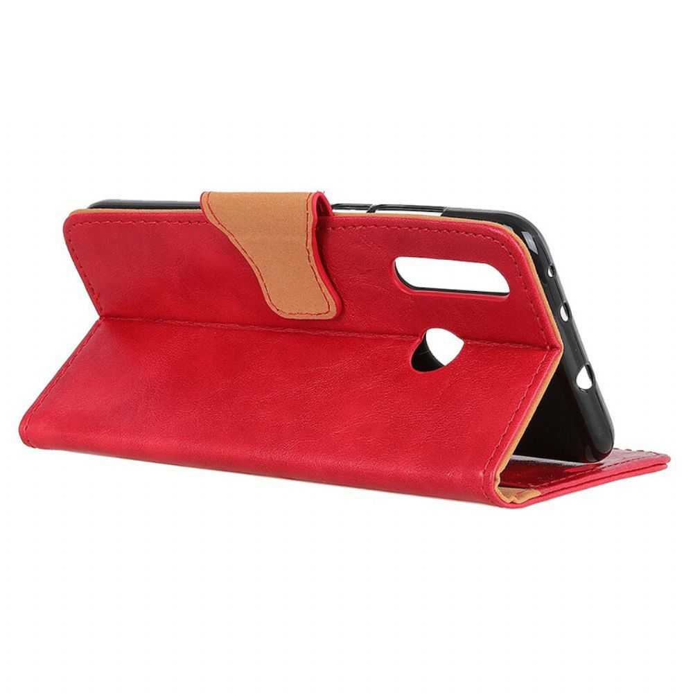 Folio-hoesje voor Samsung Galaxy A20s Flip Case Dubbelzijdige Magnetische Klep