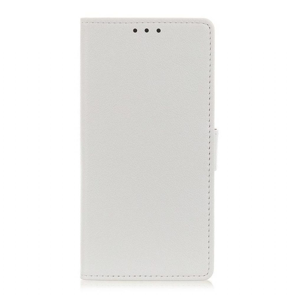 Folio-hoesje voor Xiaomi 12 Pro Eenvoudig Glanzend Leereffect