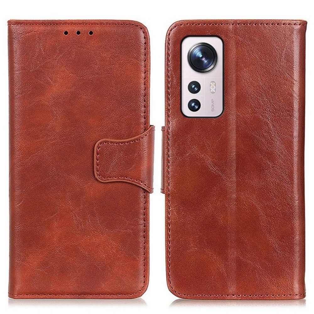 Folio-hoesje voor Xiaomi 12 Pro Split Lederen Omkeerbare Sluiting