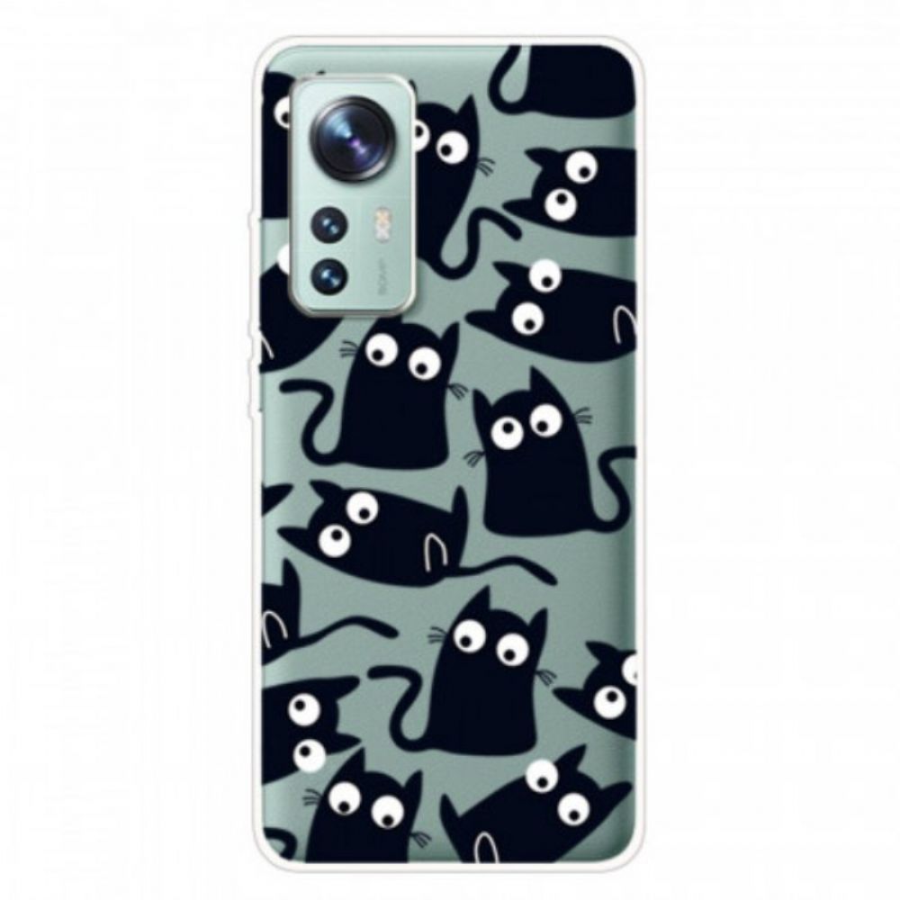 Hoesje voor Xiaomi 12 Pro Siliconen Kleine Katten