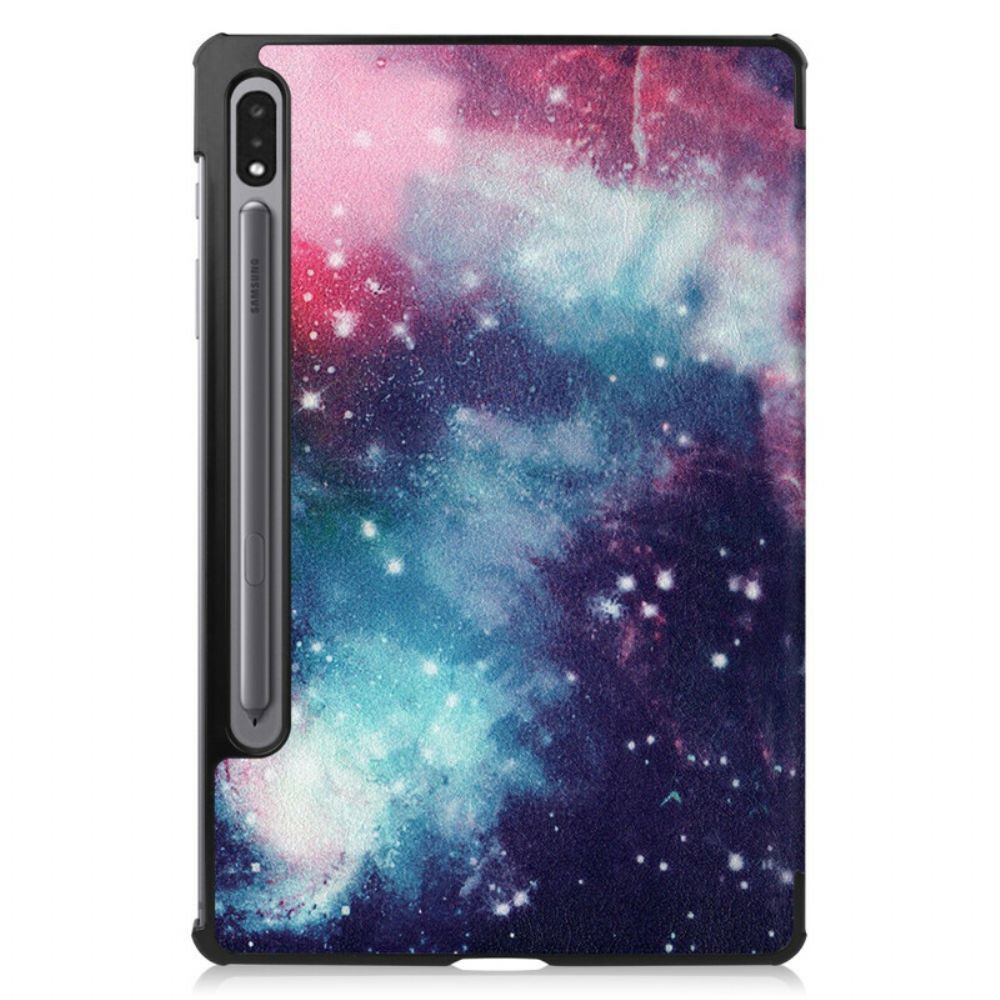 Bescherming Hoesje voor Samsung Galaxy Tab S7 / Tab S8 Space Pennenhouder