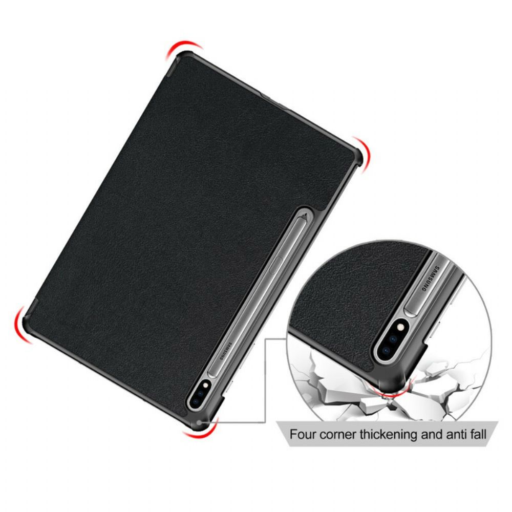 Bescherming Hoesje voor Samsung Galaxy Tab S7 / Tab S8 Versterkte Drievoudige Vouw