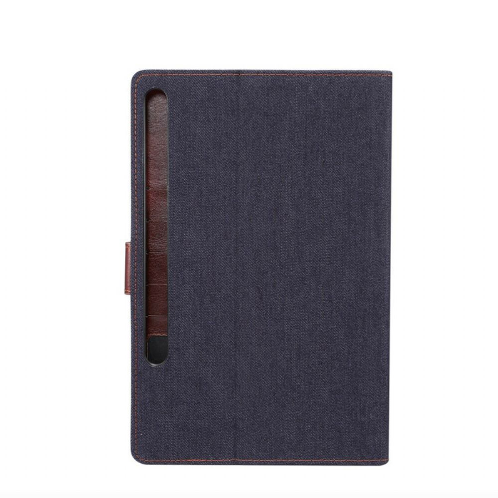 Leren Hoesje voor Samsung Galaxy Tab S7 / Tab S8 Jeans