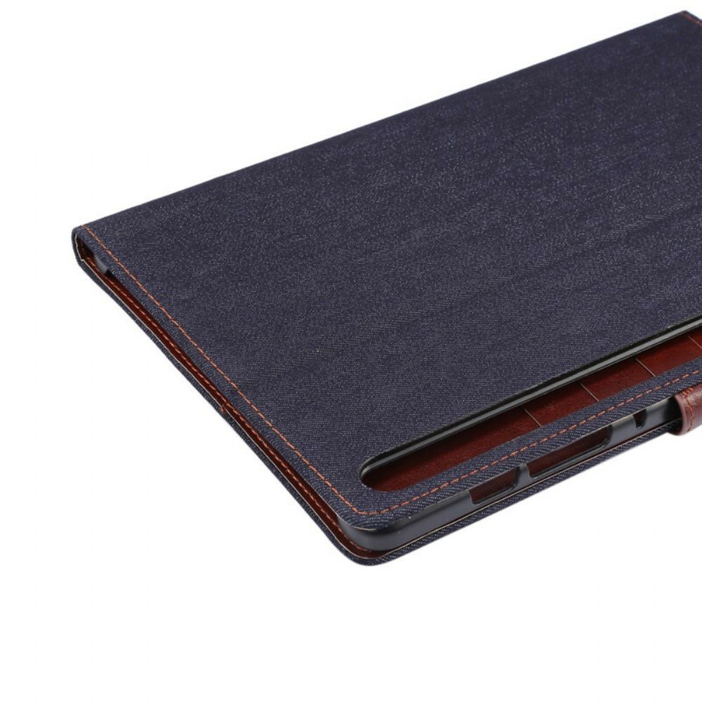 Leren Hoesje voor Samsung Galaxy Tab S7 / Tab S8 Jeans
