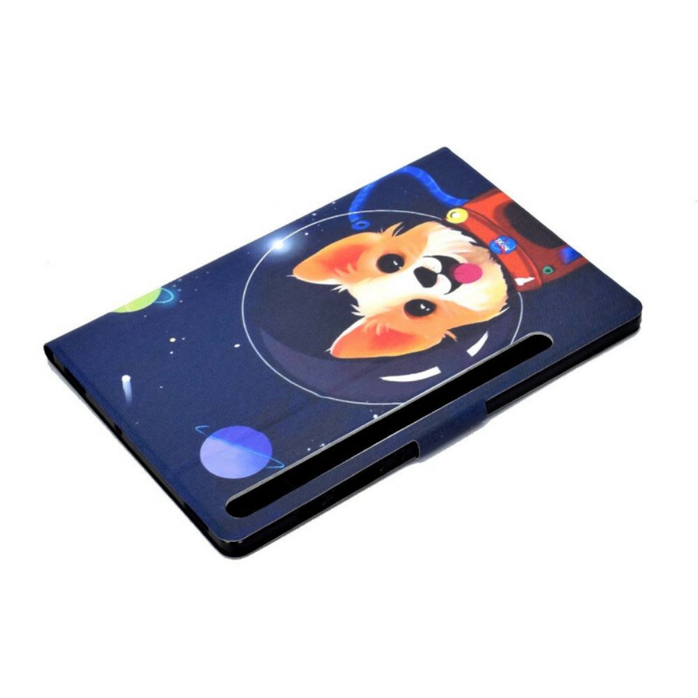 Leren Hoesje voor Samsung Galaxy Tab S7 / Tab S8 Ruimtehond