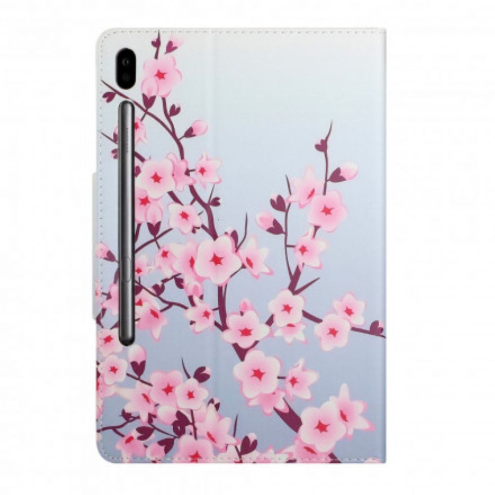 Leren Hoesje voor Samsung Galaxy Tab S7 / Tab S8 Sakura